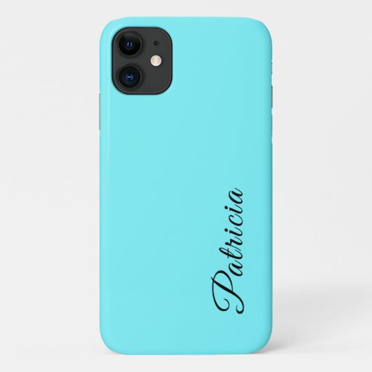 Minimalistischer Name des elektrischen Blue Solid Case-Mate iPhone Hülle (Rückseite)