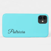 Minimalistischer Name des elektrischen Blue Solid Case-Mate iPhone Hülle (Rückseite (Horizontal))