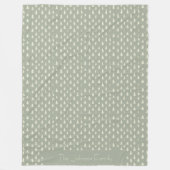 Minimalistischer Name des grünen Baumes Fleecedecke (Vorderseite)