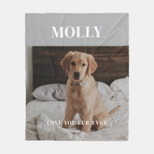 Minimalistischer Name des Haustiers Vollfoto Fleecedecke