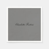 Minimalistischer Name des klassischen Handschrifte Serviette (Vorderseite)