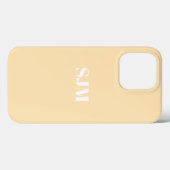 Minimalistischer Name des Monogrammes weiß Case-Mate iPhone Hülle (Rückseite (Horizontal))