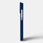 Minimalistischer Name des Monogramms blau und weiß Case-Mate iPhone Hülle (Rückseite / Links)