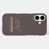 Minimalistischer Name des Monogramms Case-Mate iPhone Hülle (Rückseite (Horizontal))