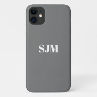 Minimalistischer Name des Monogramms grau weiß