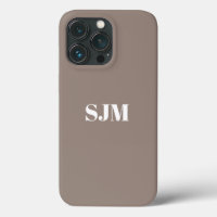 Minimalistischer Name des Monogramms Greige Beige