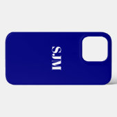 Minimalistischer Name des Monogramms Kobalt blau w Case-Mate iPhone Hülle (Rückseite (Horizontal))