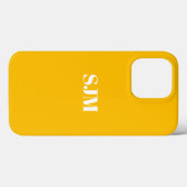 Minimalistischer Name des Monogramms Mangorange Case-Mate iPhone Hülle (Rückseite (Horizontal))