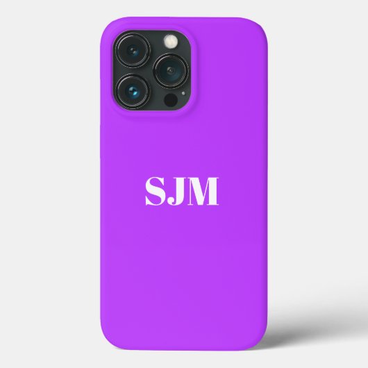 Minimalistischer Name des Monogramms Orchid lila Case-Mate iPhone Hülle (Rückseite)