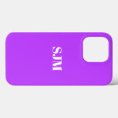 Minimalistischer Name des Monogramms Orchid lila Case-Mate iPhone Hülle (Rückseite (Horizontal))