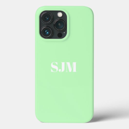 Minimalistischer Name des Monogramms Seebügelgrün Case-Mate iPhone Hülle (Rückseite)