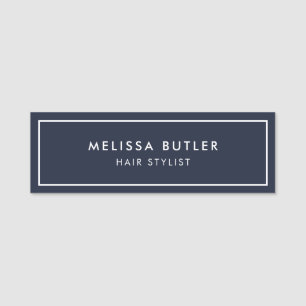 Minimalistischer Name des Navy Namensschild