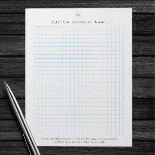 Minimalistischer Name des Unternehmens und Logo-Gr Notizblock