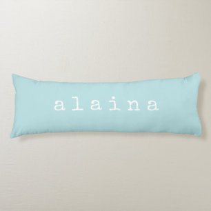 Minimalistischer Name Design Blau Personalisiert Seitenschläferkissen