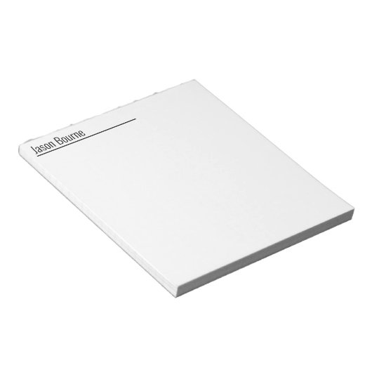 Minimalistischer Name Editor Notizblock (angewinkelt)