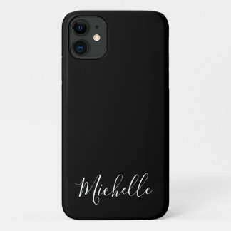 Minimalistischer Name einfach schick Schwarz-weiß Case-Mate iPhone Hülle