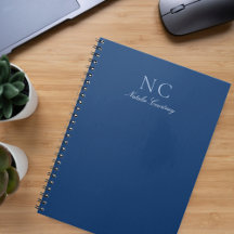 Minimalistischer Name für das blaue Monogramm