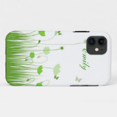 Minimalistischer Name für grüne und weiße Pflaumen Case-Mate iPhone Hülle (Rückseite (Horizontal))