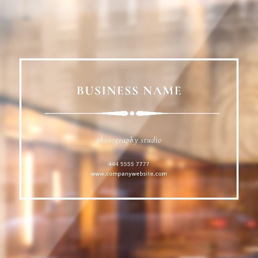 Minimalistischer Name für kleine Unternehmen Fensteraufkleber (Blatt 2)