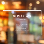 Minimalistischer Name für kleine Unternehmen Fensteraufkleber