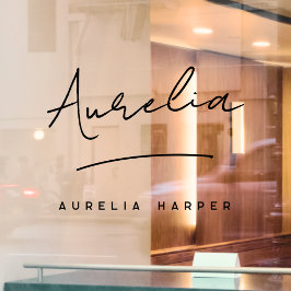 Minimalistischer Name für kleine Unternehmen Fensteraufkleber