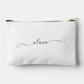 Minimalistischer Name für moderne Skriptzustellung Zubehörtasche (Rückseite)