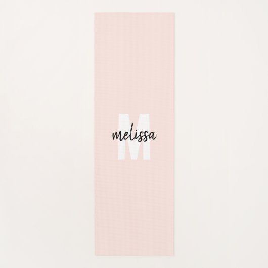 Minimalistischer Name für Monogramm-Handschrift Yogamatte (Vorderseite)