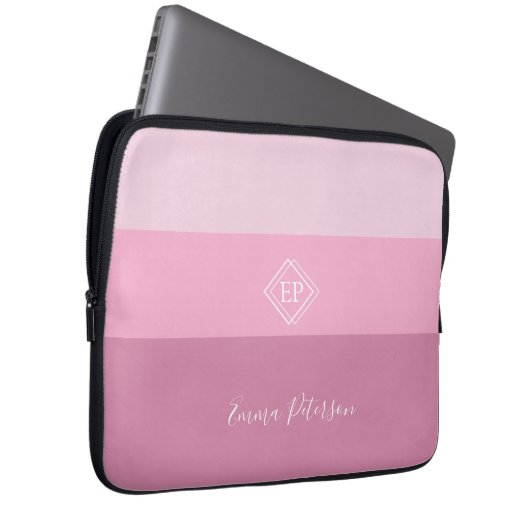 Minimalistischer Name für Monogramm Laptopschutzhülle (Vorne Rechts)