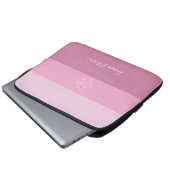 Minimalistischer Name für Monogramm Laptopschutzhülle (Vorne Knopf)