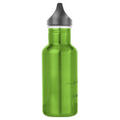 Minimalistischer Name für Monogramm Skript Moderne Edelstahlflasche (Links)
