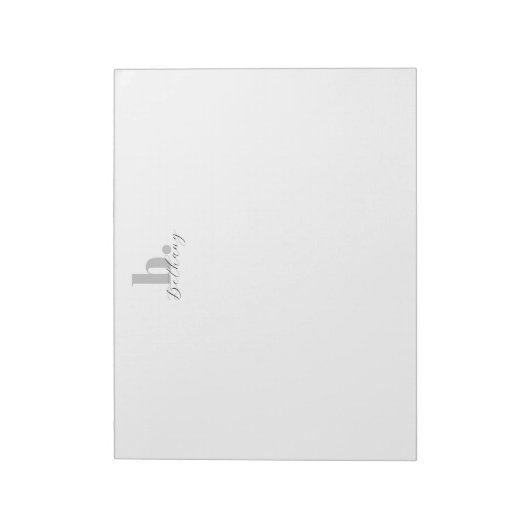 Minimalistischer Name für Monogramm-Skripte Notizblock (Rotiert)