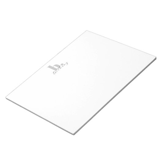 Minimalistischer Name für Monogramm-Skripte Notizblock (angewinkelt)