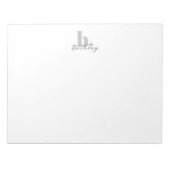 Minimalistischer Name für Monogramm-Skripte Notizblock (Vorderseite)