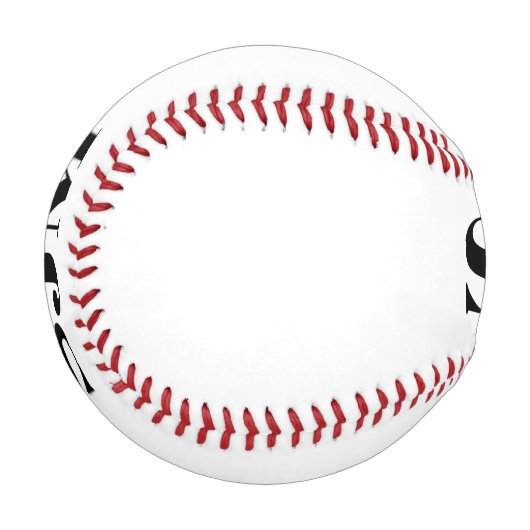 Minimalistischer Name für schwarze Monogramm Baseball (Vorderseite Links)