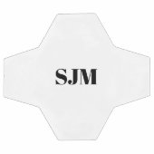 Minimalistischer Name für schwarze Monogramm Fußball (Flach)