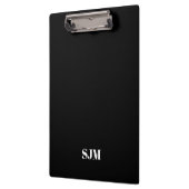 Minimalistischer Name für schwarze Monogramm Klemmbrett (Links)