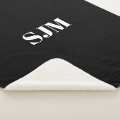 Minimalistischer Name für schwarze Monogramm Sherpadecke (3/4)