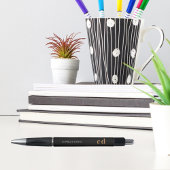 Minimalistischer Name für Schwarzes Gold Kugelschreiber