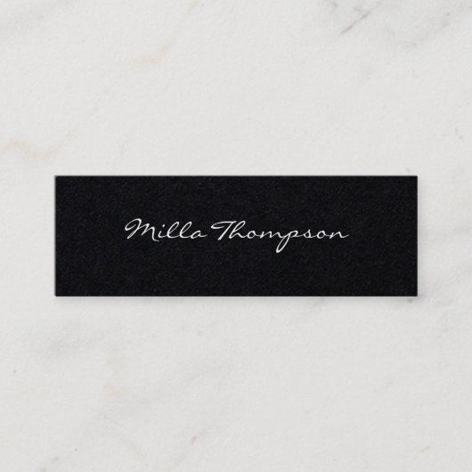 Minimalistischer Name & Kontakttelefon dunkel Mini Visitenkarte (Vorderseite)