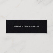 Minimalistischer Name & Kontakttelefon dunkel Mini Visitenkarte (Rückseite)