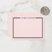 Minimalistischer Name Monogram Mitteilungskarte (Vorderseite/Rückseite Beispiel)