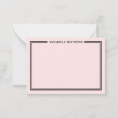Minimalistischer Name Monogram Mitteilungskarte (Vorderseite)