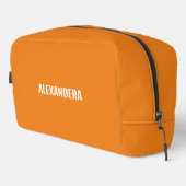 Minimalistischer Name Orange Bachelorette Geschenk Waschbeutel (Rechte Ecke)