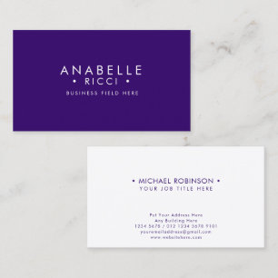 Minimalistischer Name   serieller Schriftart Sans  Visitenkarte