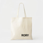 Minimalistischer Name Tote Bag Tragetasche (Vorne)