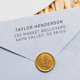 Minimalistischer Name und einfache Rücksendeadress Gummistempel