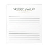 Minimalistischer Name Unternehmen Notizblock (Vorderseite)