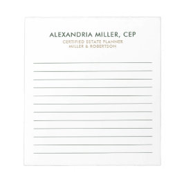 Minimalistischer Name Unternehmen Notizblock