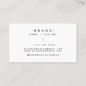 Minimalistischer Name Visitenkarte (Rückseite)