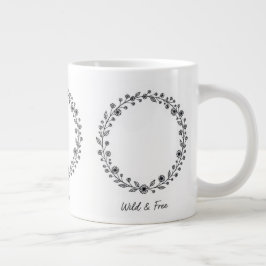 Minimalistischer Naturliebhaber-Kaffeebecher Jumbo-Tasse